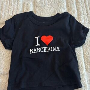 I Love Barcelona Kids Black T-Shirt